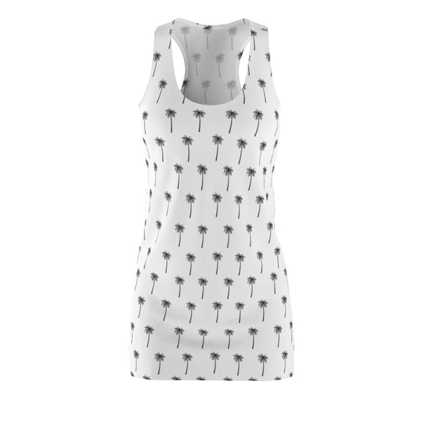 Palmetto Repeat Racerback Dress in White