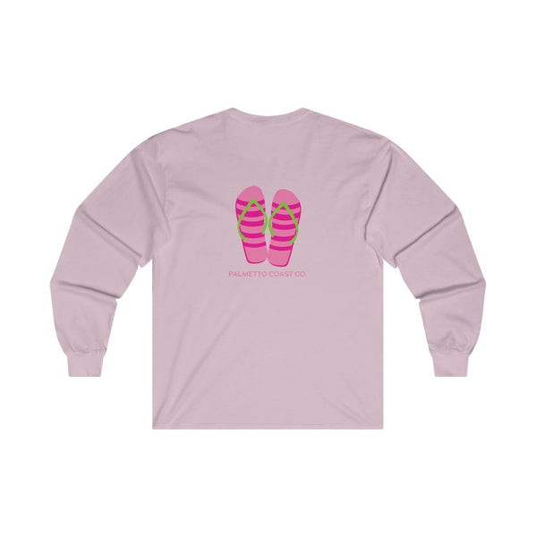 Pink Flip Flips Long Sleeve Tee