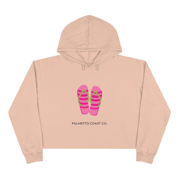 Pink Flip Flops Crop Hoodie