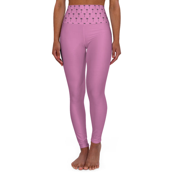 High Waisted Yoga Leggings in Pink