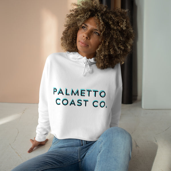 Neon-Style Palmetto Coast Co. Crop Hoodie