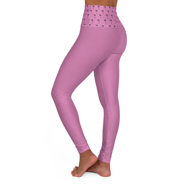 High Waisted Yoga Leggings in Pink