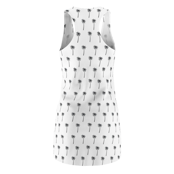 Palmetto Repeat Racerback Dress in White