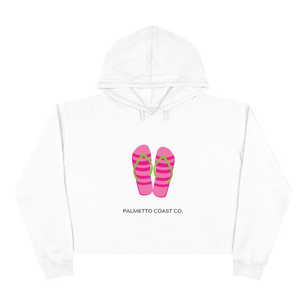 Pink Flip Flops Crop Hoodie