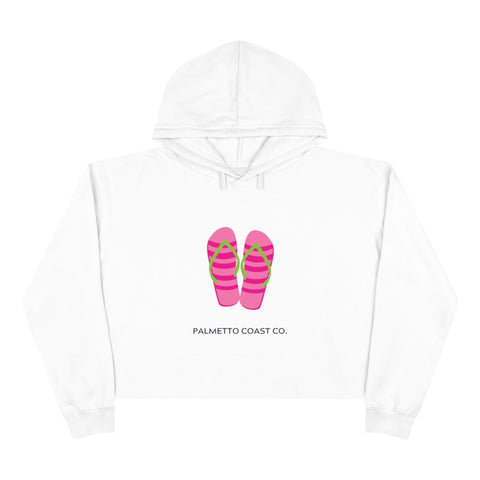 Pink Flip Flops Crop Hoodie