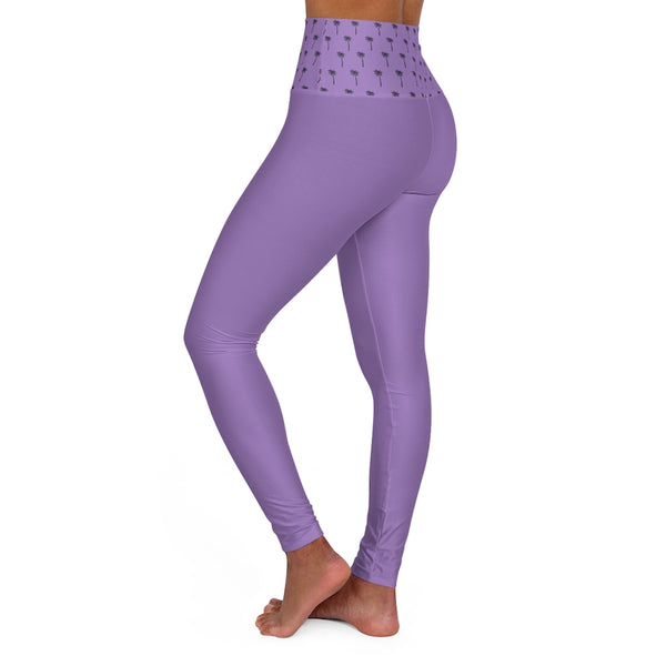 High Waisted Yoga Leggings in Purple