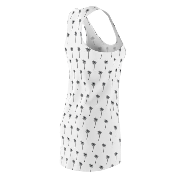 Palmetto Repeat Racerback Dress in White