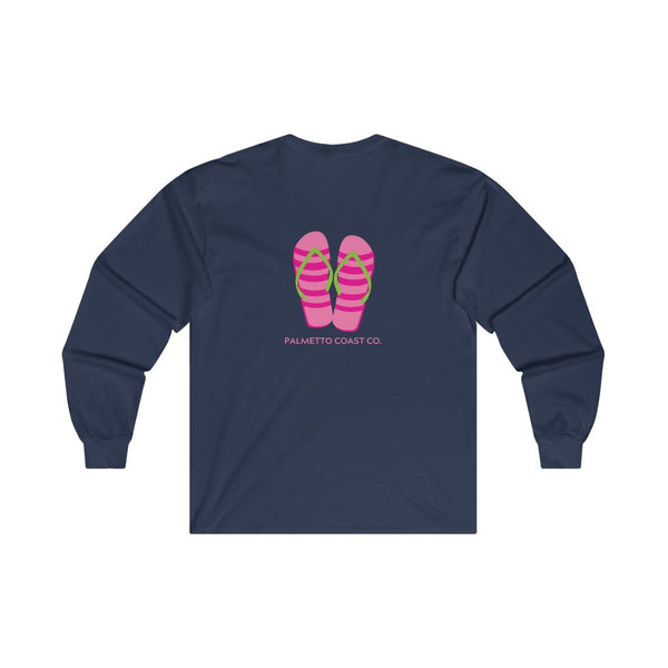 Pink Flip Flips Long Sleeve Tee