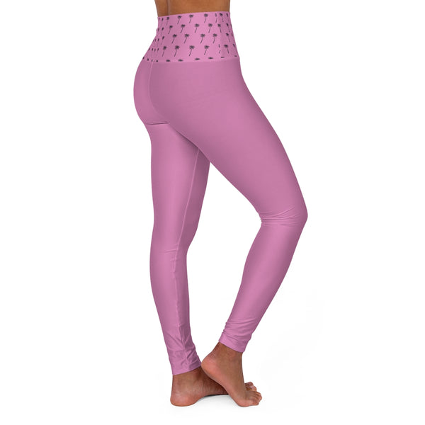 High Waisted Yoga Leggings in Pink