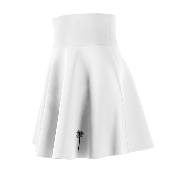 Classic Palm Skater Skirt in White