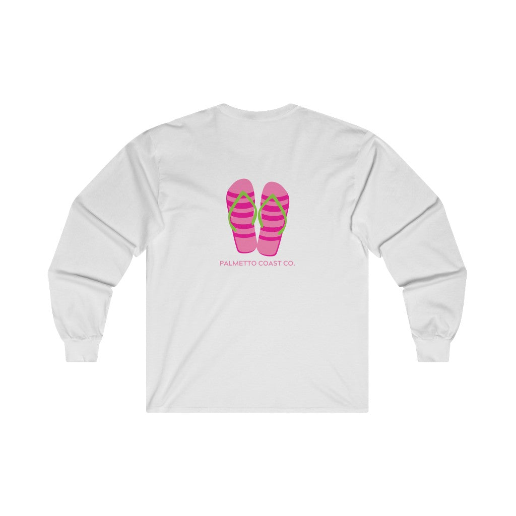 Pink Flip Flips Long Sleeve Tee