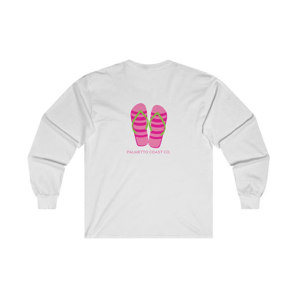 Pink Flip Flips Long Sleeve Tee