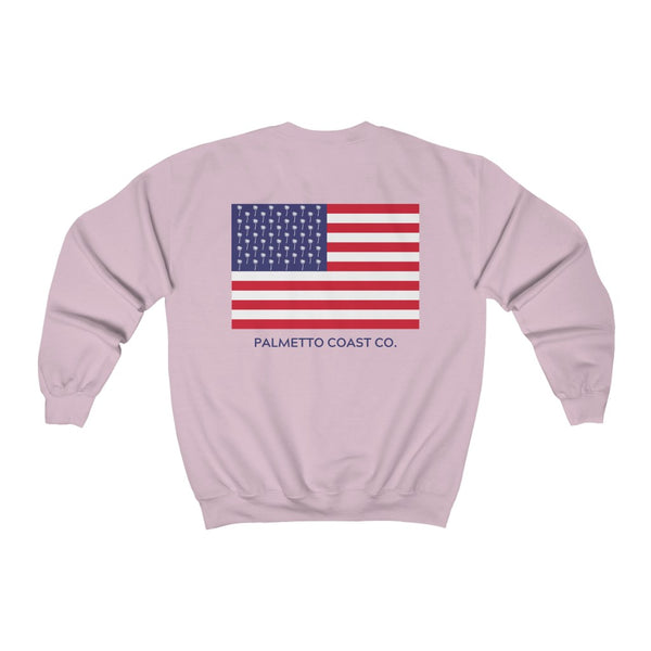 USA Palm Flag Crewneck Sweatshirt