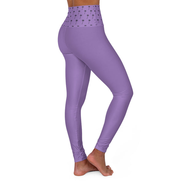 High Waisted Yoga Leggings in Purple