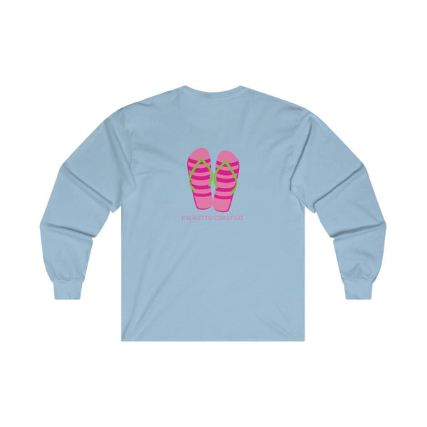 Pink Flip Flips Long Sleeve Tee